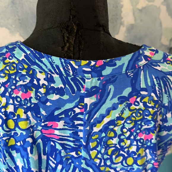 Lily Pulitzer M 100 % Cotton Like  New Bright Vibrant Color - Picture 6 of 7
